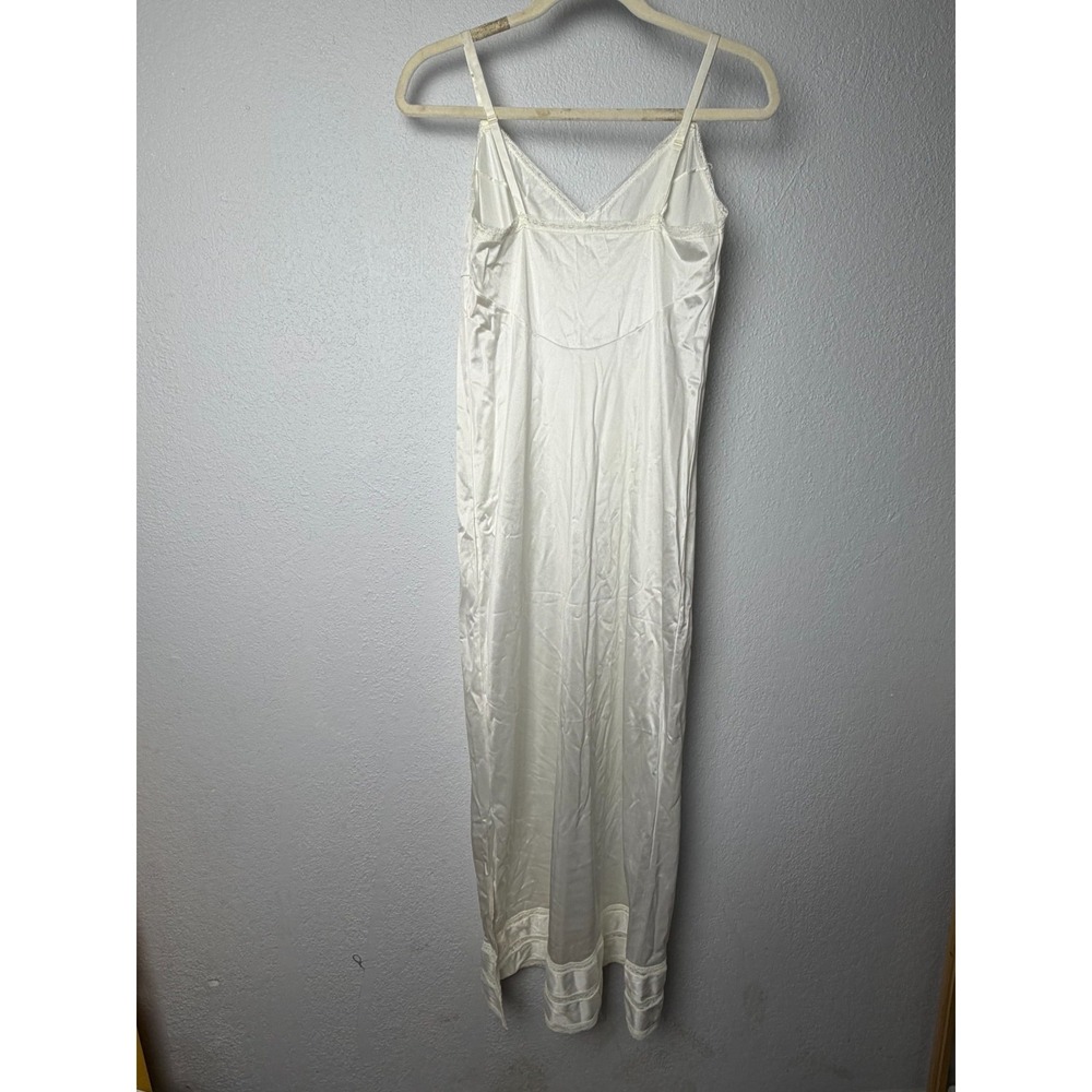 Vintage Kayser Slip Dress Women's Size 34 White Lace Nylon Dollette Balletcore - Picture 5 of 12